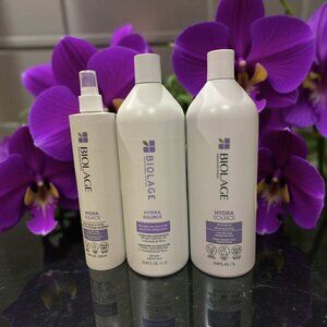 Biolage Hydra Source Shampoo Detangling Solution Conditioner & Leave In Tonic